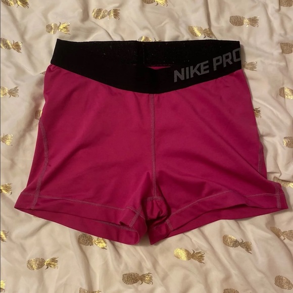 pink nike pro spandex